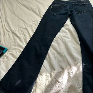 Paige Hidden Hlills cute Dark Jean color Boot cut Jeansl